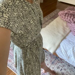 Ripe maternity black floral maternity/nursing dress